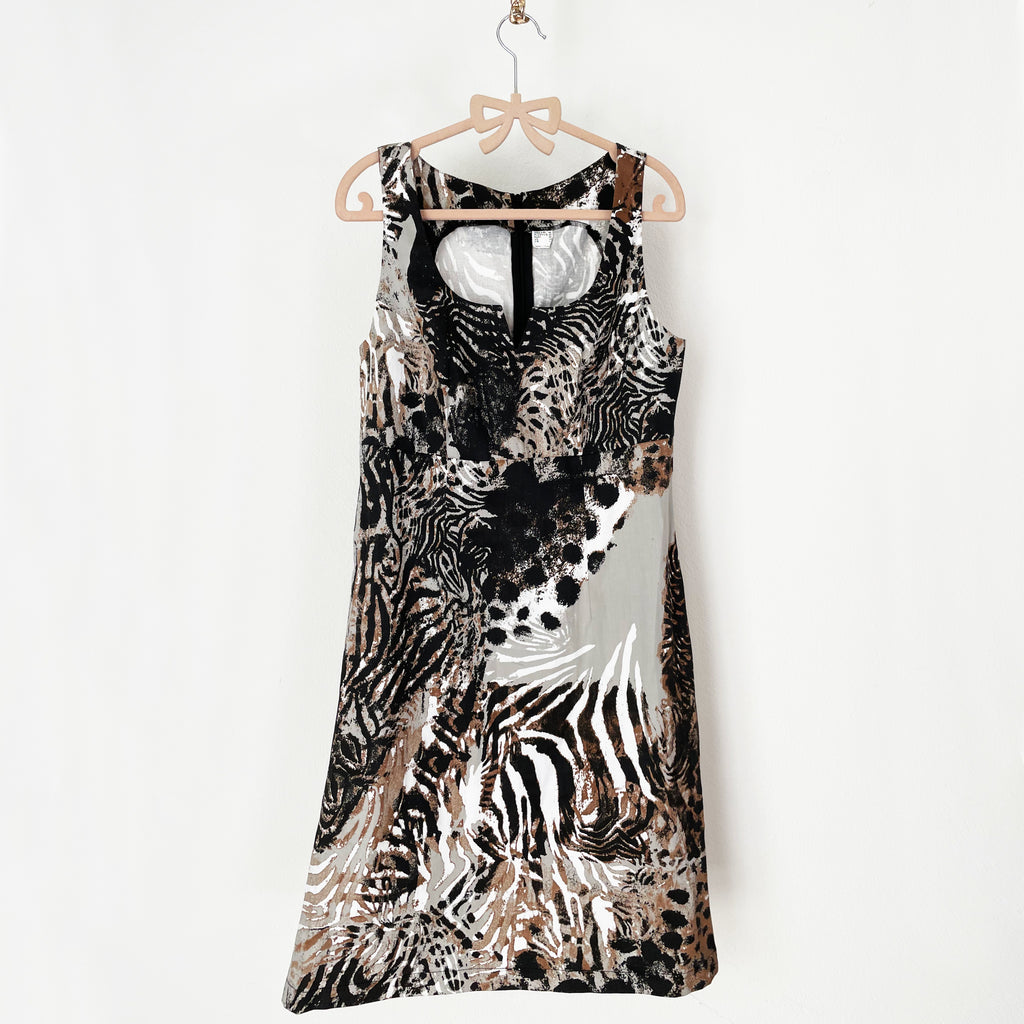 Safari Printed Sleeveless "Office" Dress