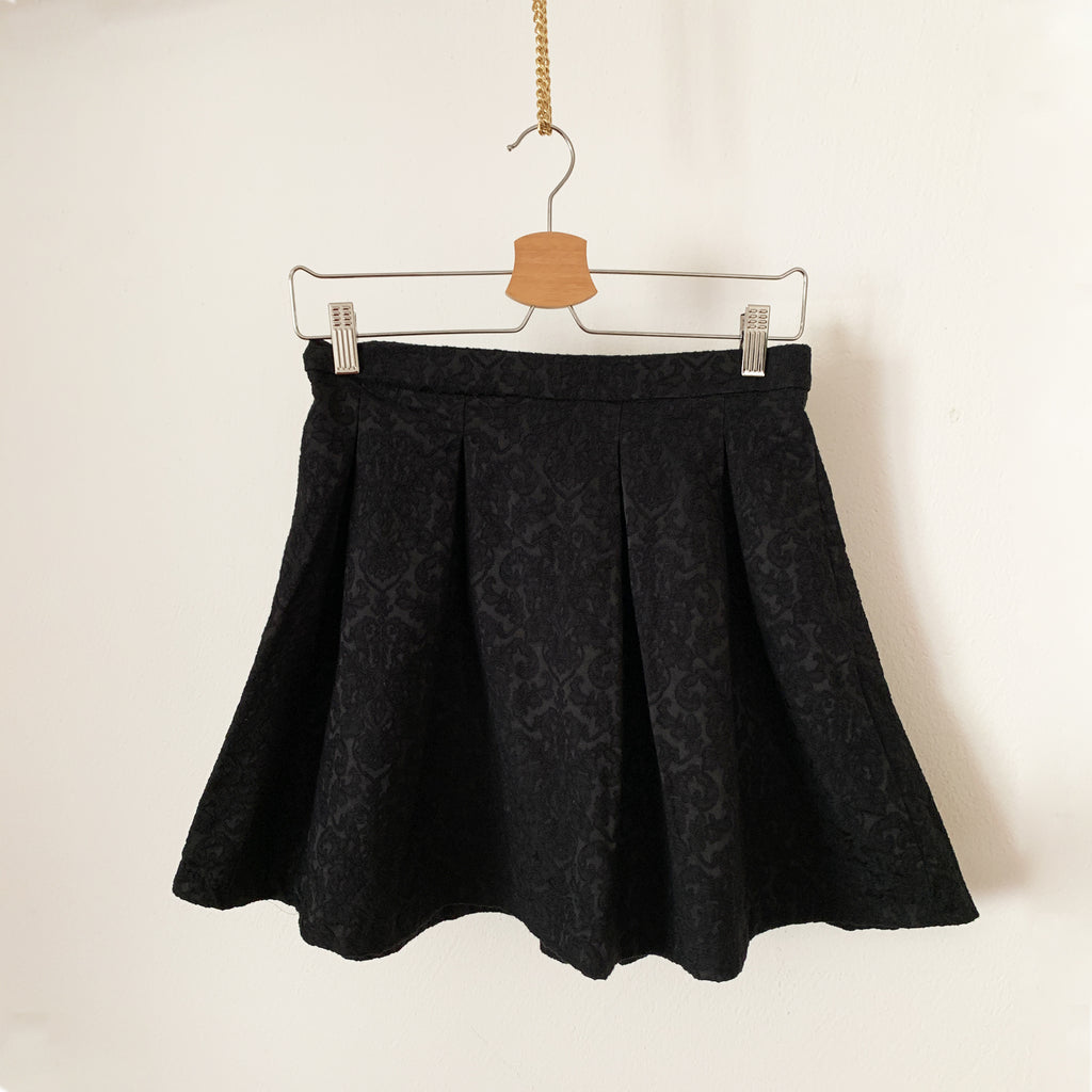 Black A Line Short Skirt