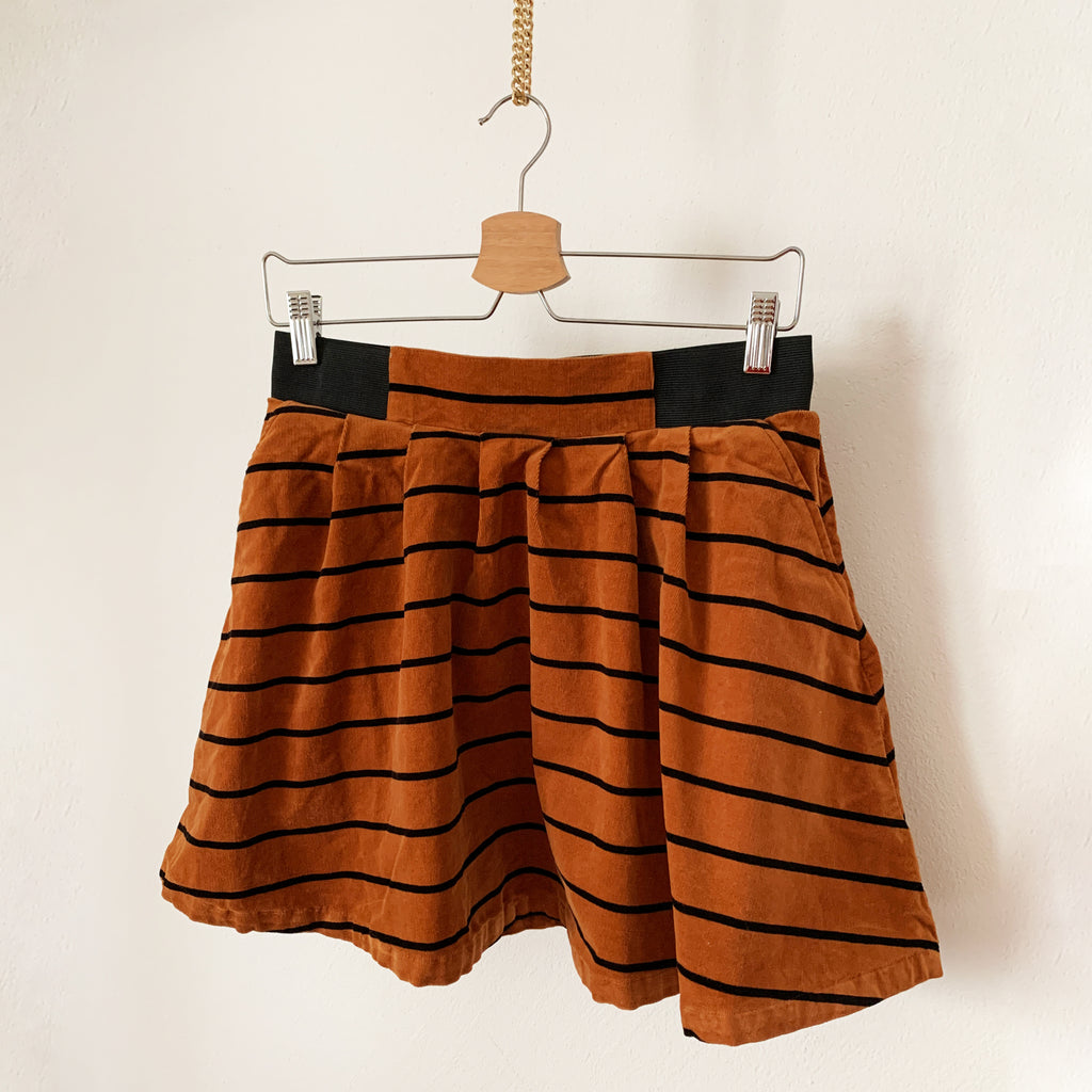 Rusty Brown Corduroy Skirt