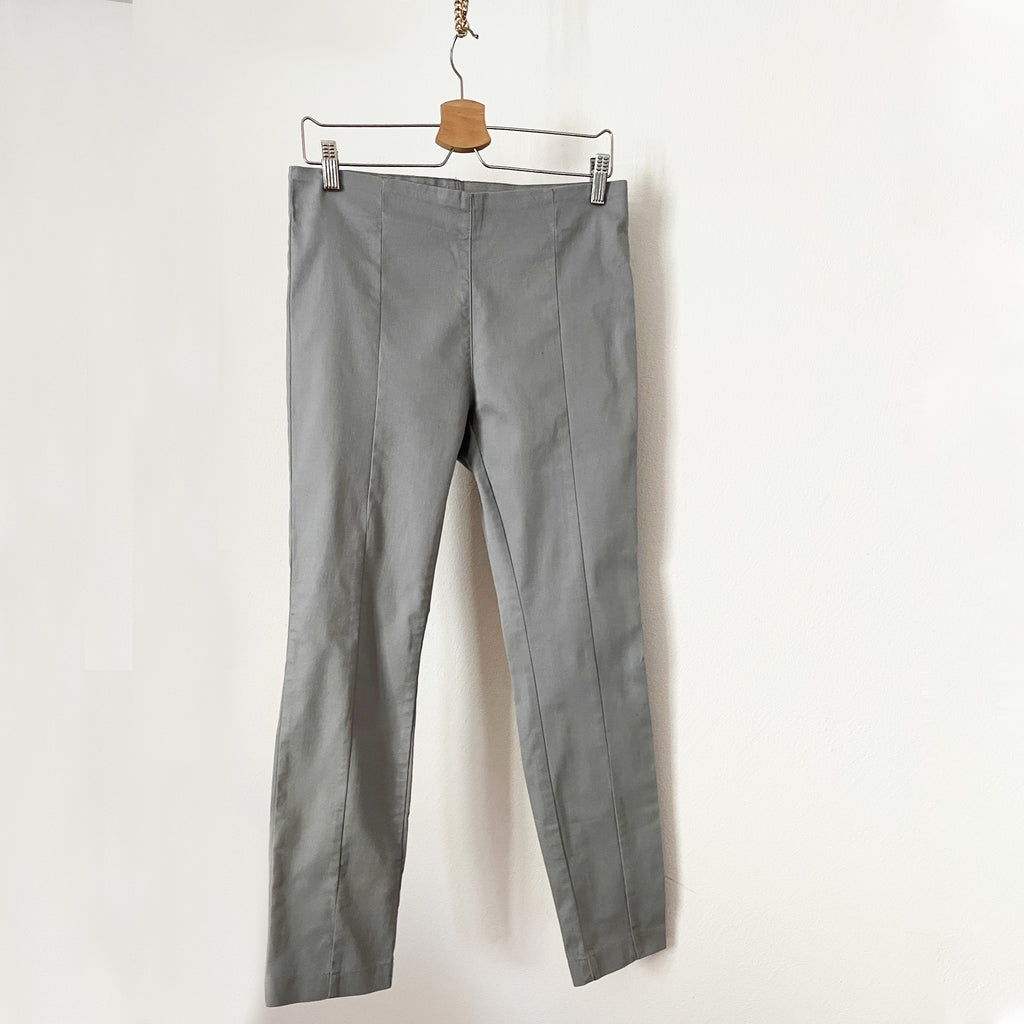 Gray High Waisted Stright-Leg Pants