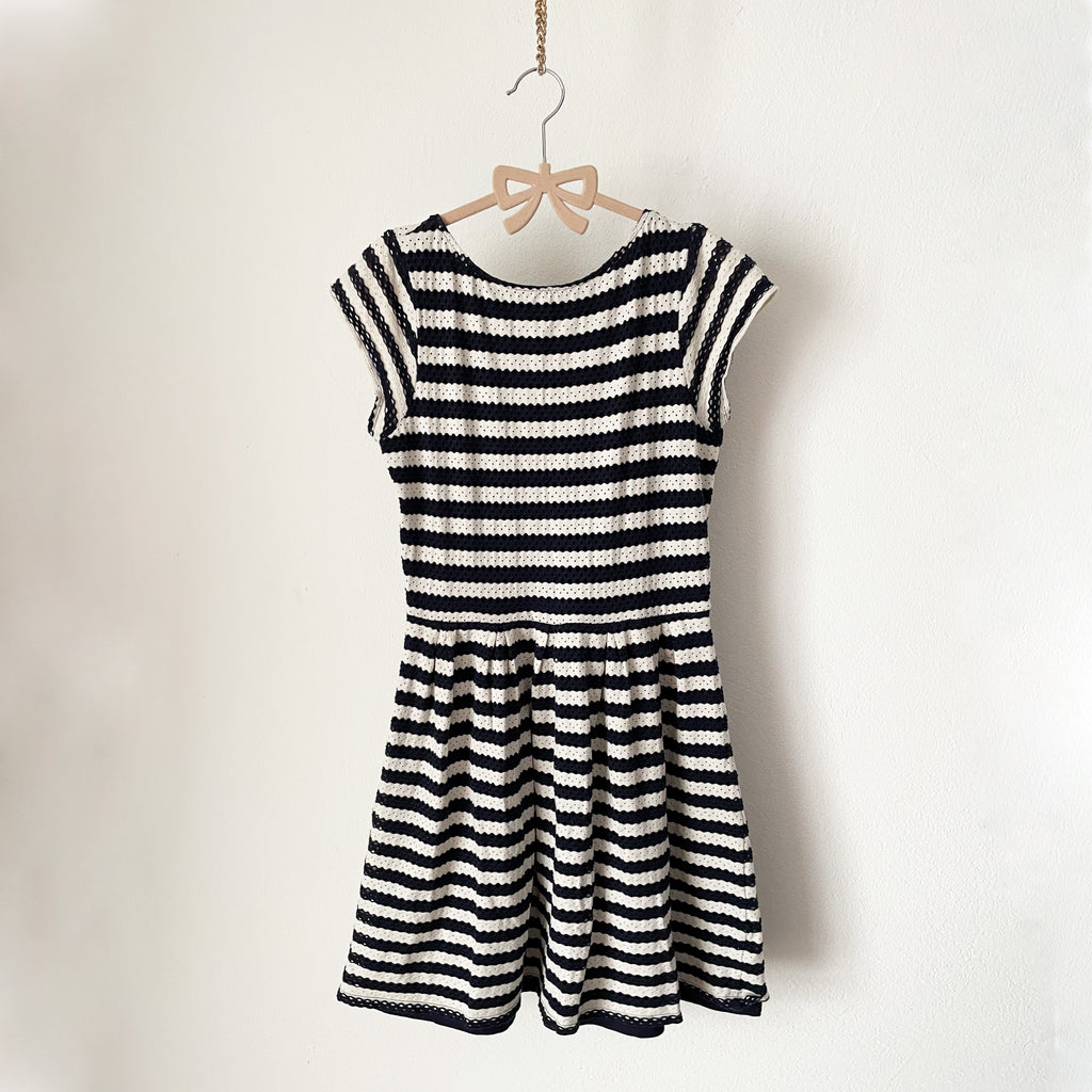 Sailor Style Navy Blue Striped Dress