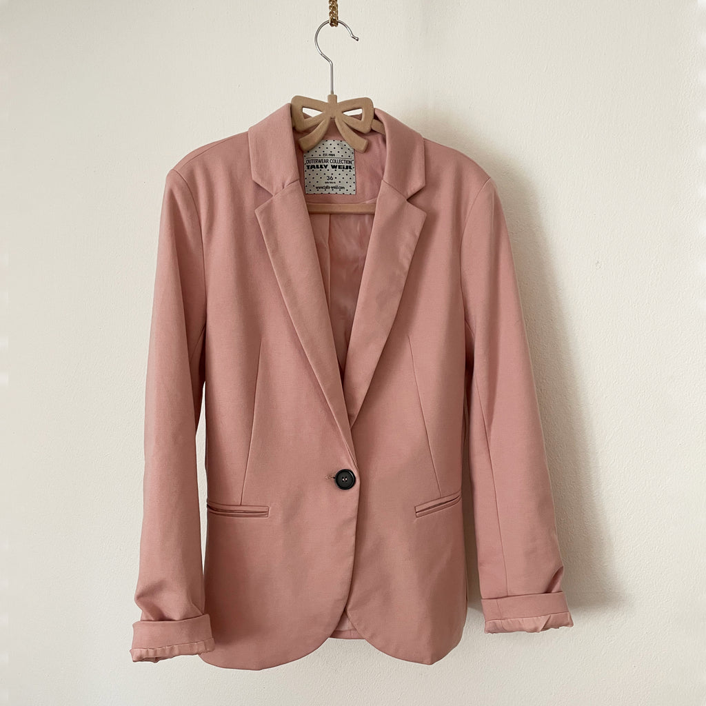 Pink Blazer in Classic Form