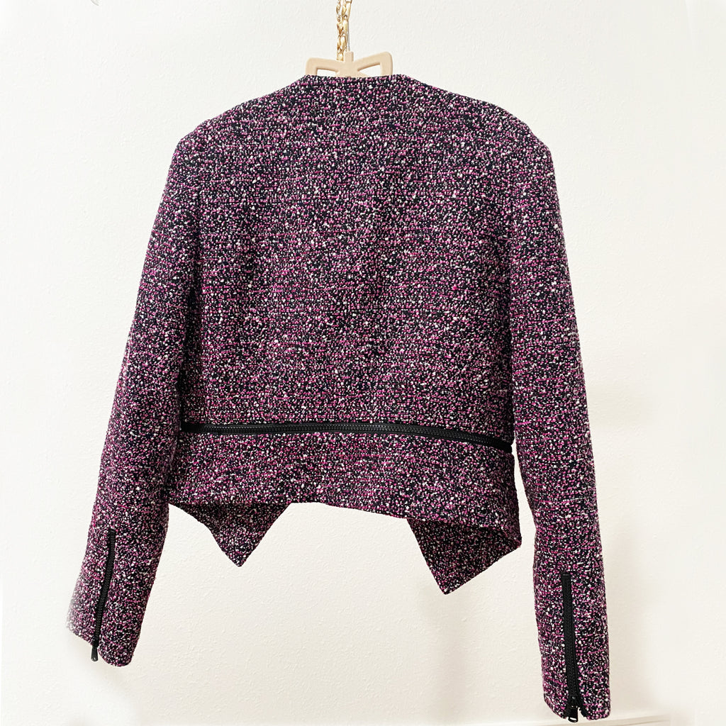 Dark Purple Tweed Blazer